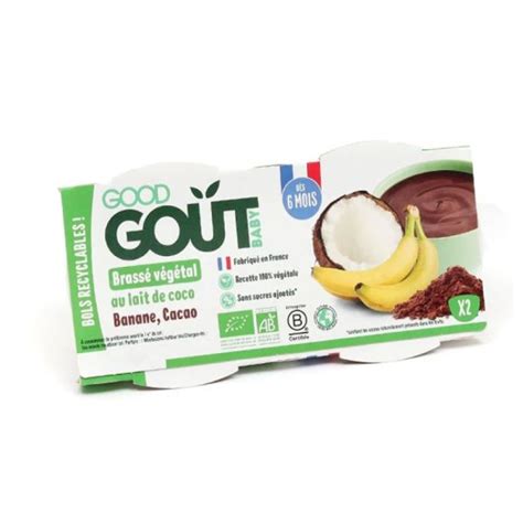 Good Goût Brassé végétal au lait de coco à la banane et au cacao