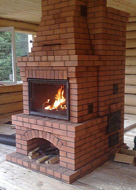 Печь-камин | Rustic house, Brick fireplace, Backyard pavilion