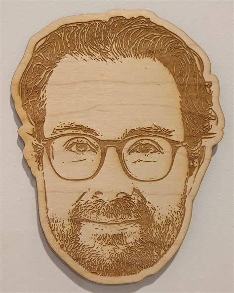 Laser Engraved Portrait Wall Hanging Themakerbeancafe