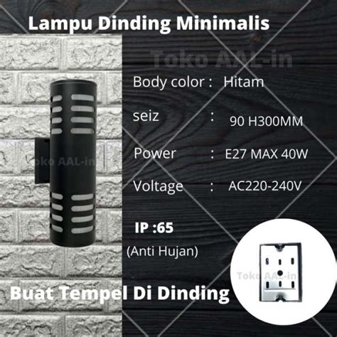 Promo Lampu Dinding Minimalis Tempel Arah Outdoor Ip Multicolor