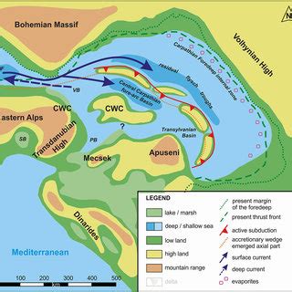 Palaeogeography Of The Central Paratethys Around Oligocene Miocene