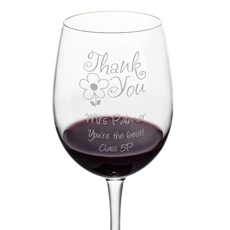 Personalised Wine Glass Thank You