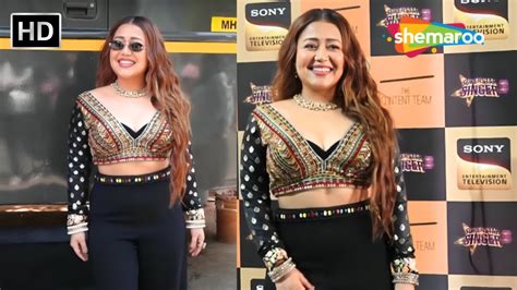 Neha Kakkar Slays In A Black Outfit At The Superstar Singer 3 Shoot