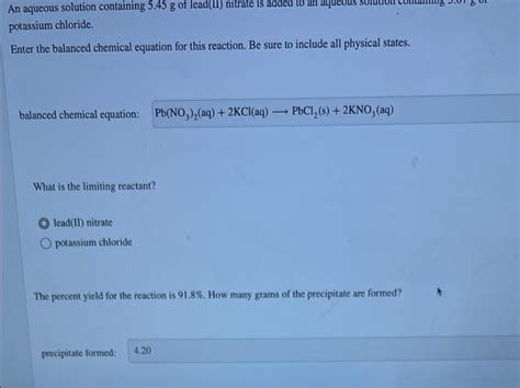 Aqueous An Aqueous Solution Containing 5 45 G Of