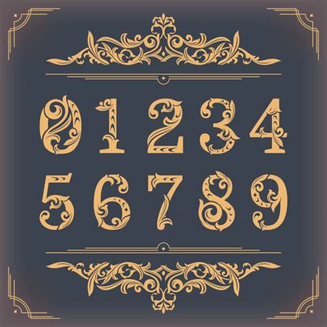 Fancy Numbers Illustrations Royalty Free Vector Graphics And Clip Art