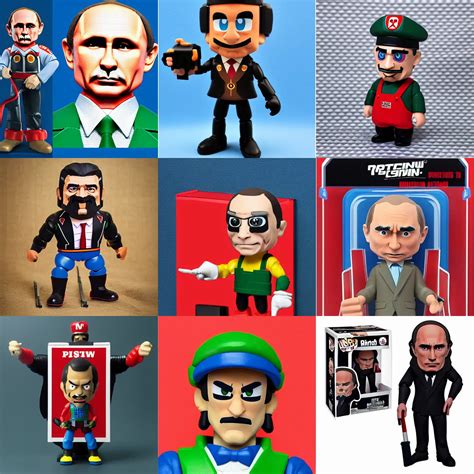 Putin Nintendo Stop Motion Vinyl Action Figure Stable Diffusion