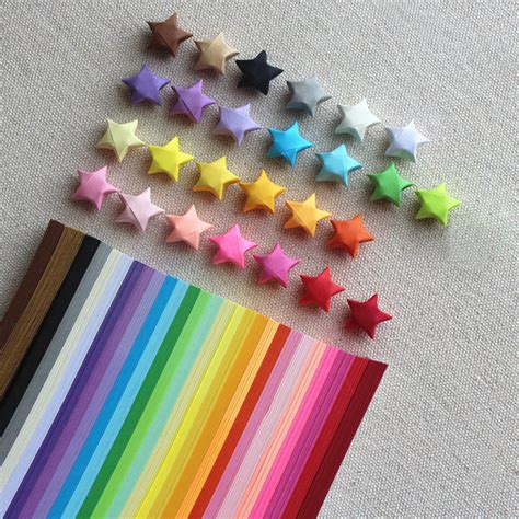 30 Colors Origami Lucky Star Paper Strips Rainbow Multicolor Etsy