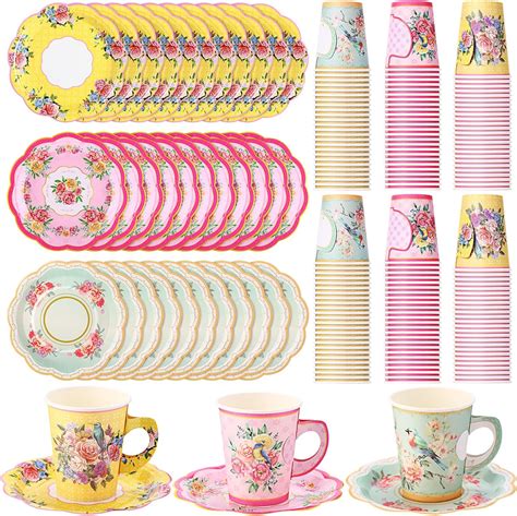 Amazon Mifoci Pcs Vintage Tea Party Supplies Includes Pcs