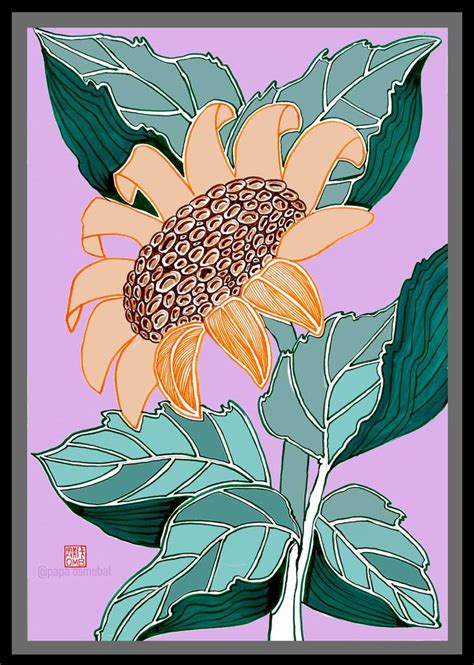 Sunflower Version 1 Drawing By Oscar Munoz Balajadia Papa Osmubal