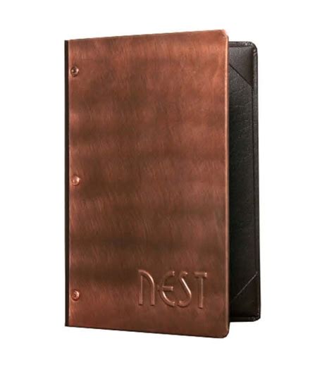 Metal Menu Covers | Menu Shoppe Copper Menu Covers