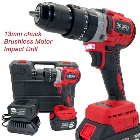 Profix 10mm13mm Brushless Motor Cordless Electric Impact Drill With