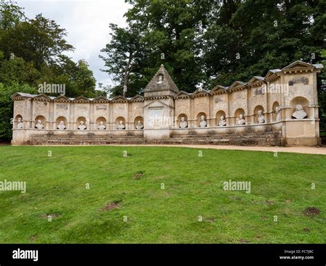 The Temple of British Worthies at Stowe Landscape Gardens Stock Photo ...