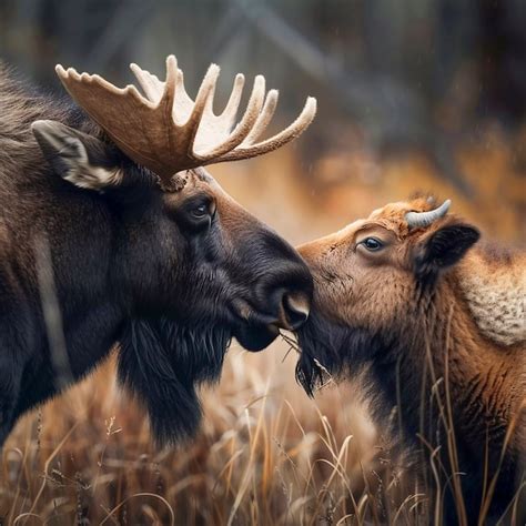 Fotorealistischer Elch In Freier Wildbahn Ki Generiertes Bild