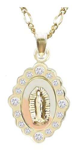 Medalla Virgen De Guadalupe Oro 10k 8gr Cadena De Regalo Cuotas