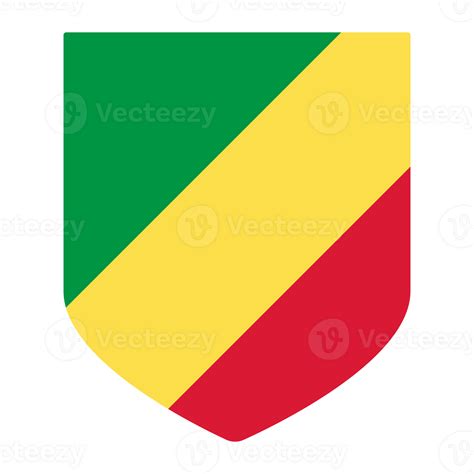 Congo flag in design shape. Flag of Congo in design shape. 25862644 PNG