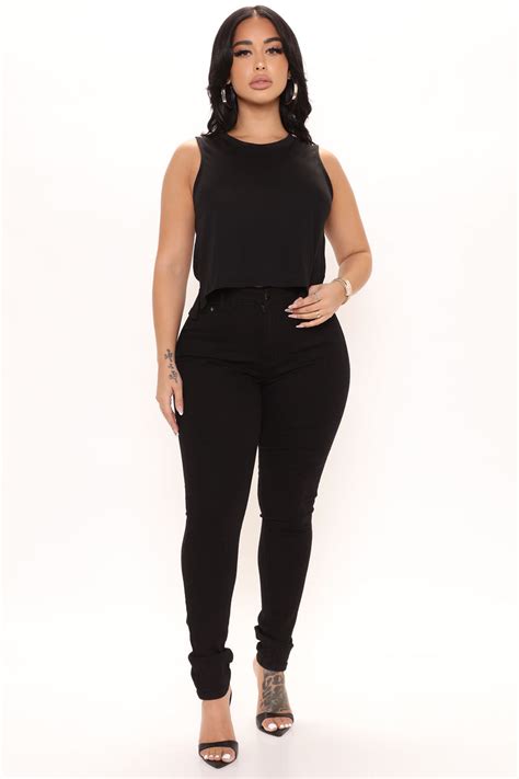 Jessie Tank Top Black Fashion Nova Basic Tops And Bodysuits