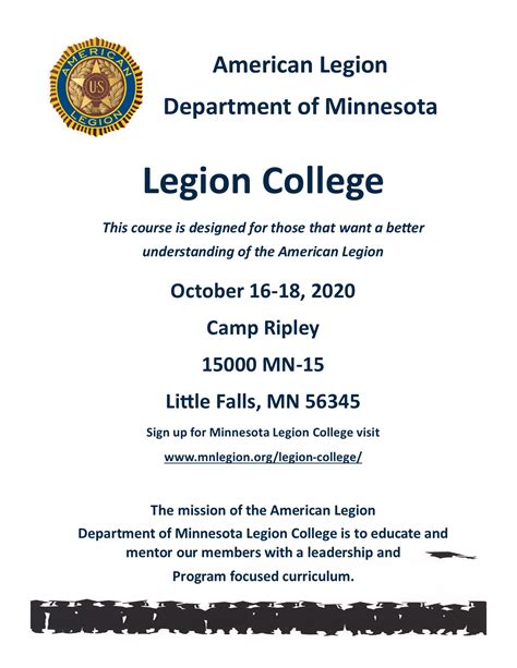 Training Committee Department of Minnesota American Legion - Home