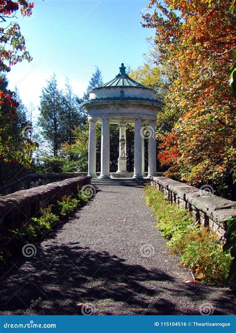 Rockefeller Mansion 03 Garden Statue and Pathway Stock Photo - Image of ...