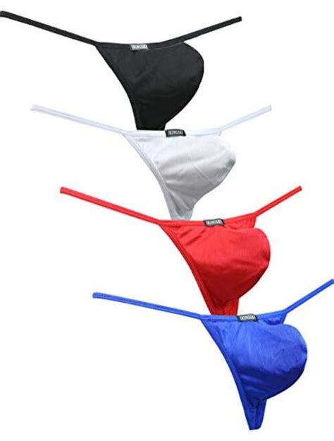 Buy Ikingsky Mens Big Pouch G String Sexy Low Rise Bulge Thong