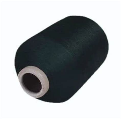 Semi Dull Plain Bottle Green Polyester Filament Yarn For Sewing Count