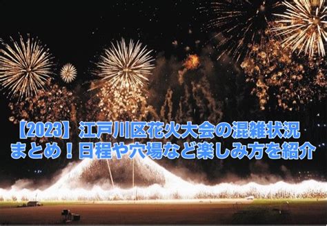 【2023】江戸川区花火大会の混雑状況まとめ！日程や穴場など楽しみ方を紹介 Gonpara