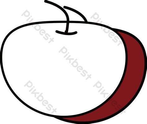 double apple simple flat style decoration png images psd