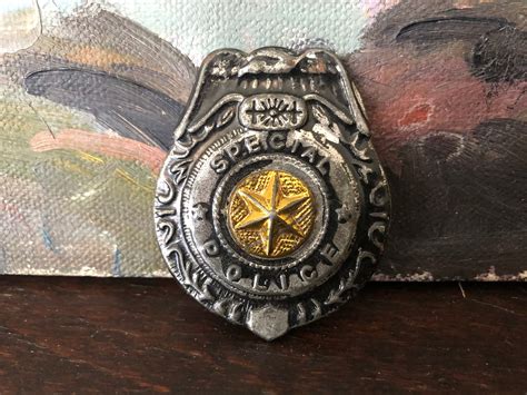 Vintage Special Police Badge Vintage Police Badge Vintage Tin Etsy