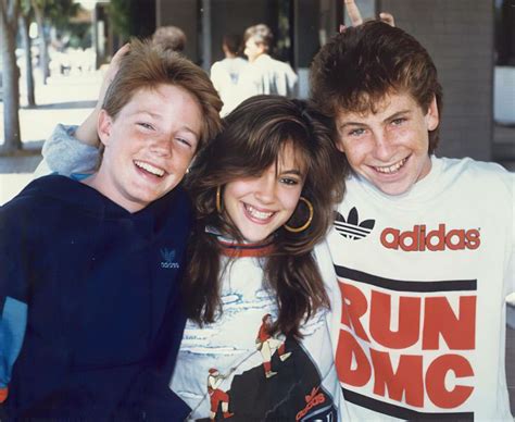 Mack Astin Alyssa Milano And Bobby Jacoby Hanging Out In The 80s