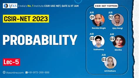 CSIR NET General Aptitude 2023 Probability IFAS YouTube