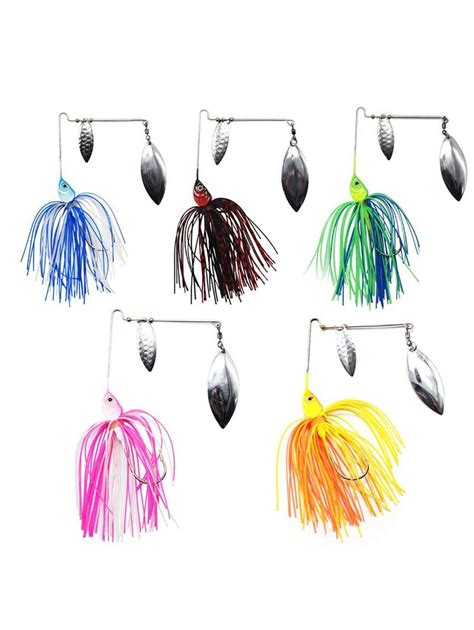 Fishing 5pcs Lot Spinner Bait 16G Metal Lure Hard Spinner Fishing Lure