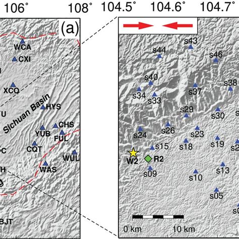 Broadband Seismic Stations And Earthquakes Used In This Study A Blue