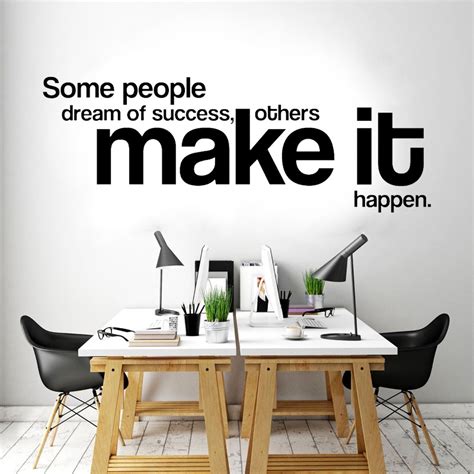 Some People Dream Of Success Quotes Wall Sticker Vinyl Interior Office