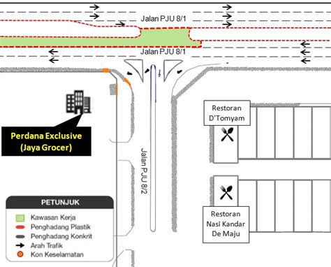 Pemasangan Kabel Tnb Notis Penutupan Sementara Sebahagian Jalan Pju