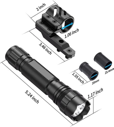 Feyachi Fl Mb Tactical Flashlight Lumen Matte Black Led Weapon