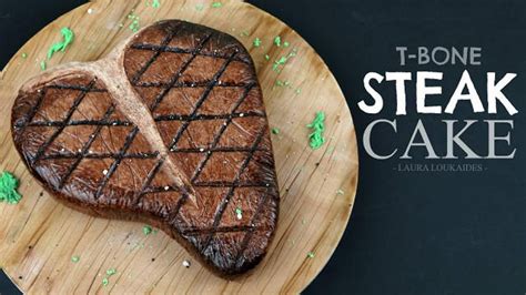 T Bone Steak Cake Video Tutorial Bbq Cake Realistic Cakes Meat Cake