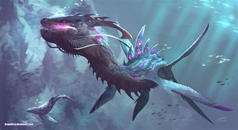 Leviathan Dragon By Dragolisco On Deviantart Leviathan Dragon Sea