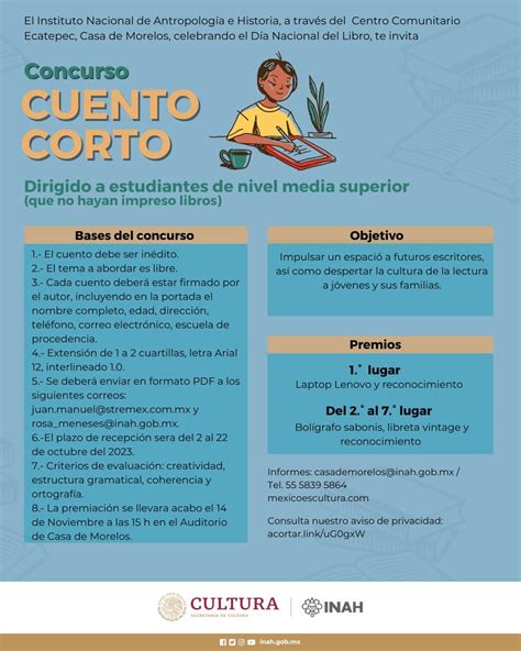 Concurso De Cuento Corto Casa De Morelos Gana Laptop Lenovo Y M S