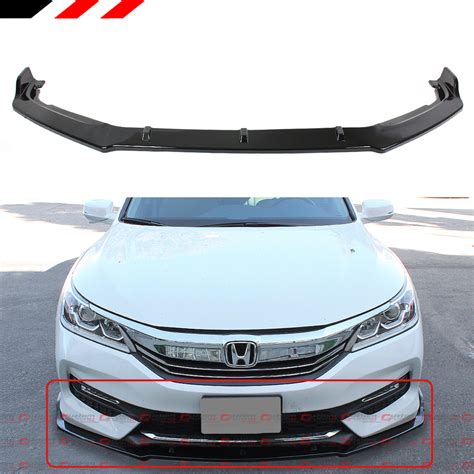 For Honda Accord Gt Style Gloss Black Front Bumper Lip Spoiler