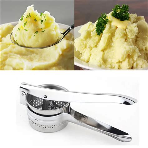 New Stainless Steel Potato Masher Rice Fruit Vegetable Juicer Press