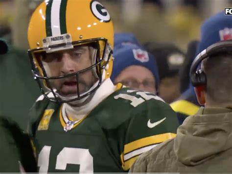 Video Aaron Rodgers Yells At Head Coach Matt Lafleur On The Sidelines