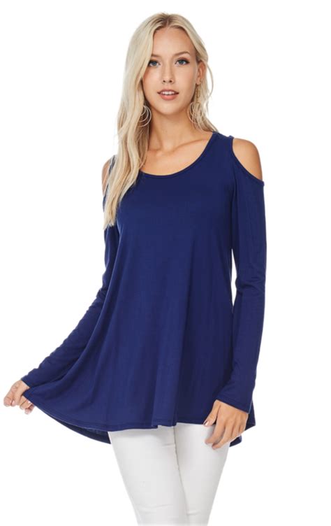 Royal Blue Cold Shoulder Long Sleeved Top For More Outfit Inspiration Follow Us On Facebook