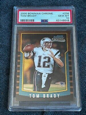 Bowman Chrome Tom Brady Rookie Rc Psa Gem Mint Mvp Goat Ebay