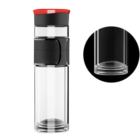 Tea Infuser Bottle - Travel Mug for Loose Leaf - Glass Water Bottle 15 ...