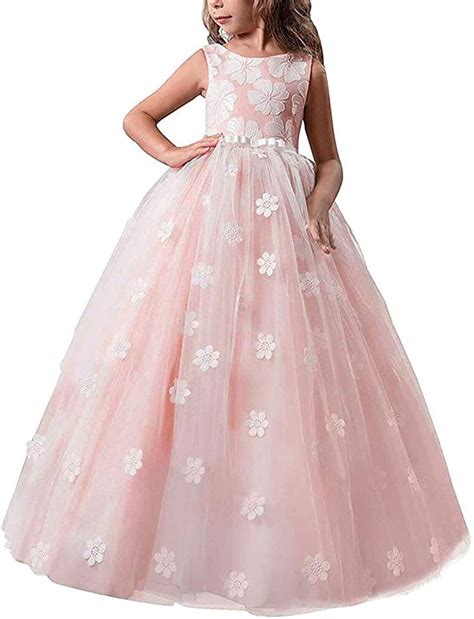 Amazon TTYAOVO Vestido de princesa para niñas con diseño de