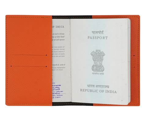 Personalized Orange Textured Passport Cover The Junket