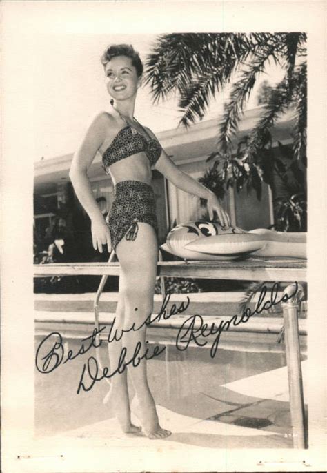 Debbie Reynolds At A Swimming Pool Bikini Actresses Original Photograph