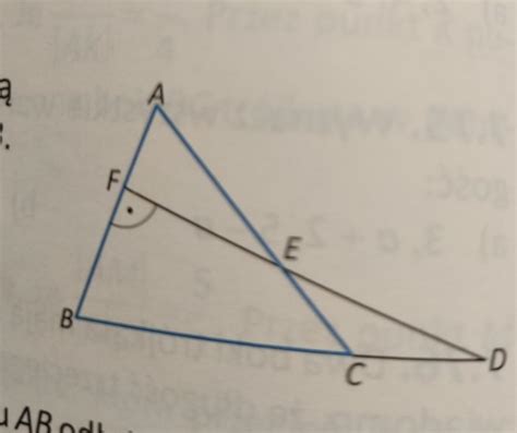 W Tr Jk Cie Abc Na Rysunku Obok Boki Ac I Bc S R Wne Punkty B C D