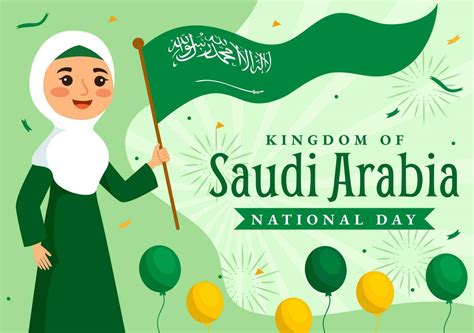 Happy Saudi Arabia National Day Vector Illustration On September 23