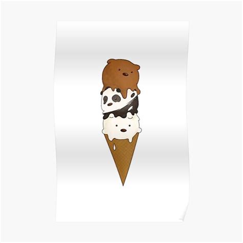 Scandalous Polar Ice Cream Grizzly And Panda Poster For Sale By