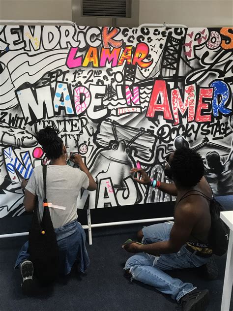 Philadelphia graffiti artist Interactive Coloring Mural for Music Festival